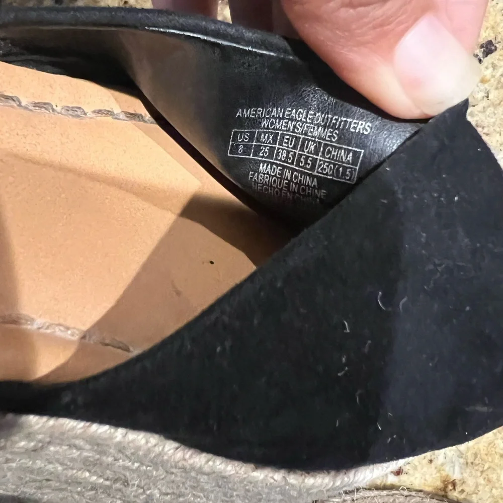 American Eagle Espadrille platform sandals‎ black
